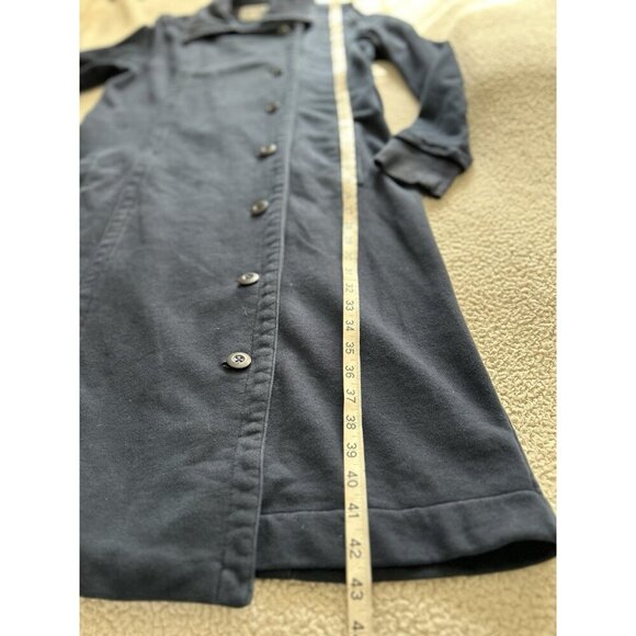 Converse One Star Womens Collared Full Length Heavy Cotton Coat Navy Blue Size M - Picture 9 of 13